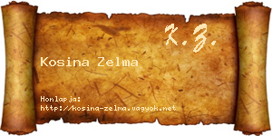 Kosina Zelma névjegykártya